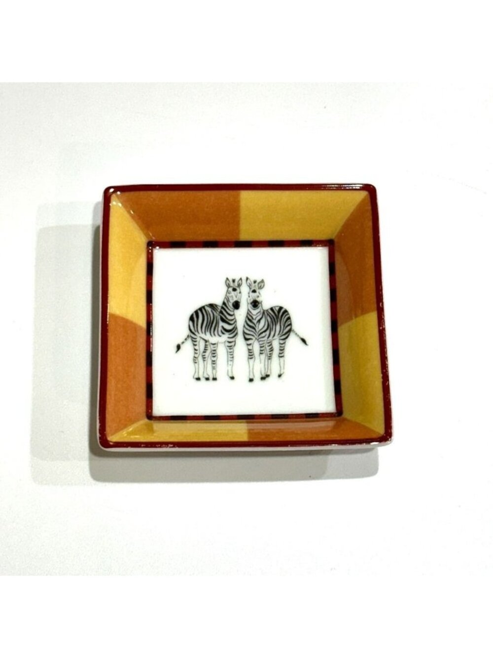 Hermes Plate Ashtray Guccissima Horse Pottery White